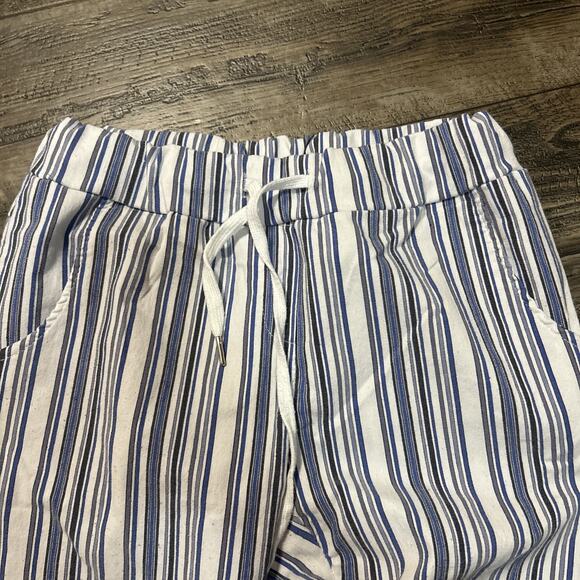 Tina Stephens Italy Blue Striped Pants Womens Resort Classic Pull on Small 28 - Picture 3 of 7